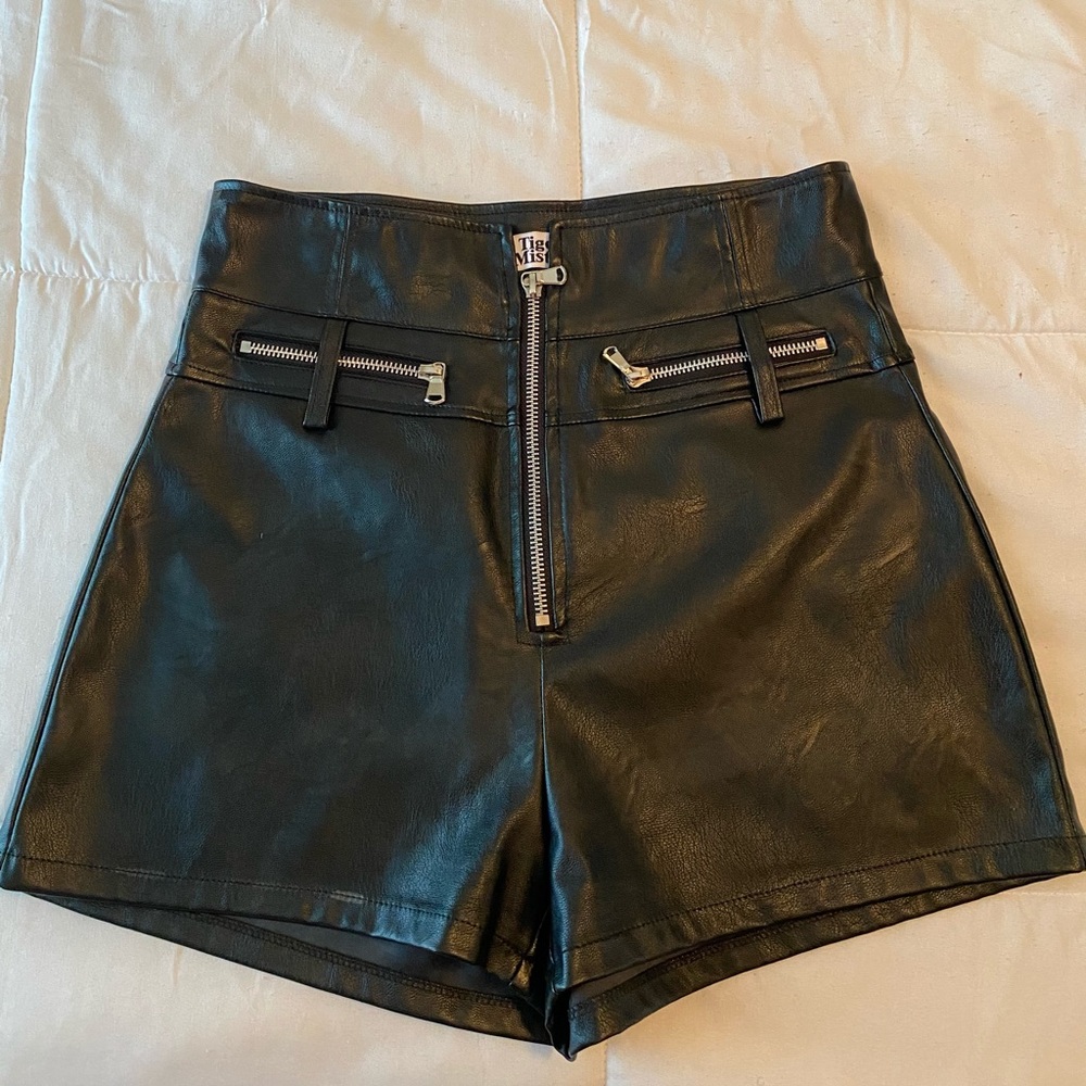 Leather Black Shorts from Tiger Mist